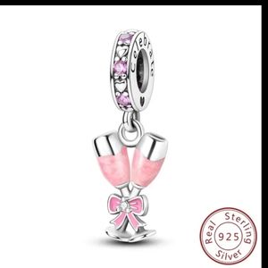 Champagne dangle charm